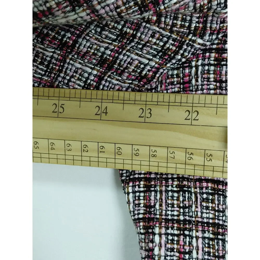 George Pink Plaid Blazer Lined Jacket Women Plus Size 22W/24W